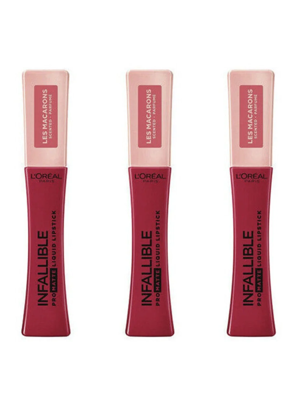 3-Pack NEW L'Oreal Infallible Pro-Matte Lip Gloss 828 Framboise Frenzy (Sealed)